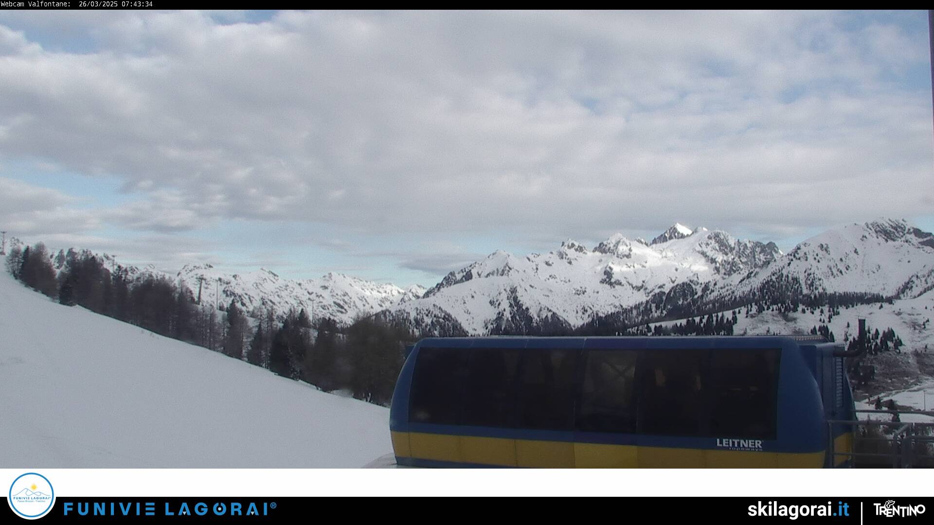 Webcam Lagorai - Passo Passo Brocon pista Valfontane