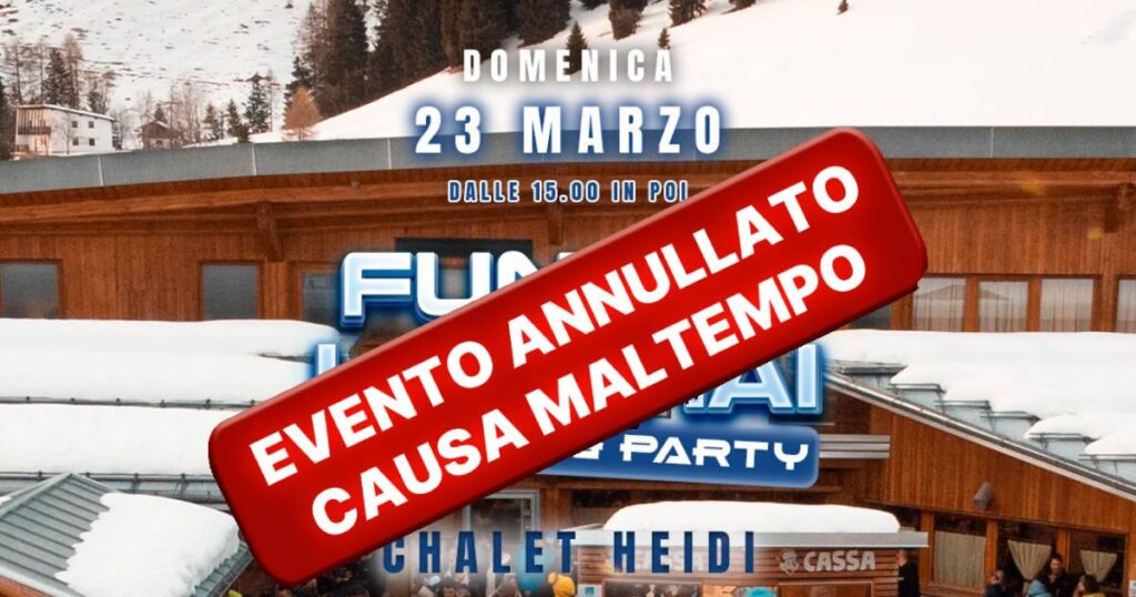 Festa Chiusura 2025 evento annullato